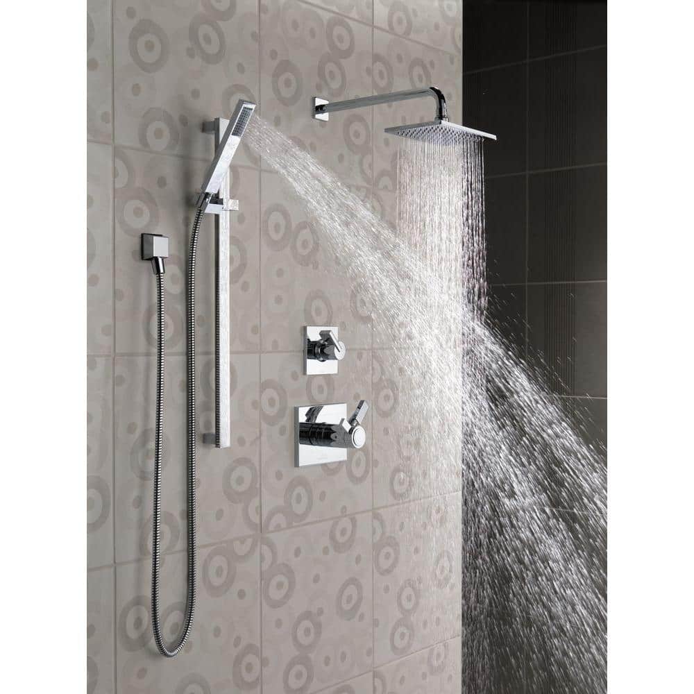 Chrome Adjustable Height Wall Mounted Handheld Shower