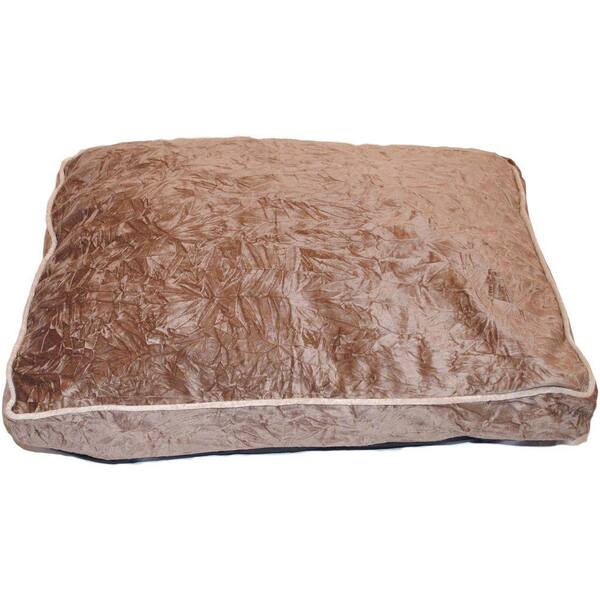 Brinkmann Pet Products 27 in. x 36 in. Brown Gusseted Plush Pet Bed