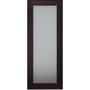 Avanti 207 31.75 in. x 92 1/2 in. No Bore Full Lite Frosted Glass Black Apricot Wood Composite Interior Door Slab