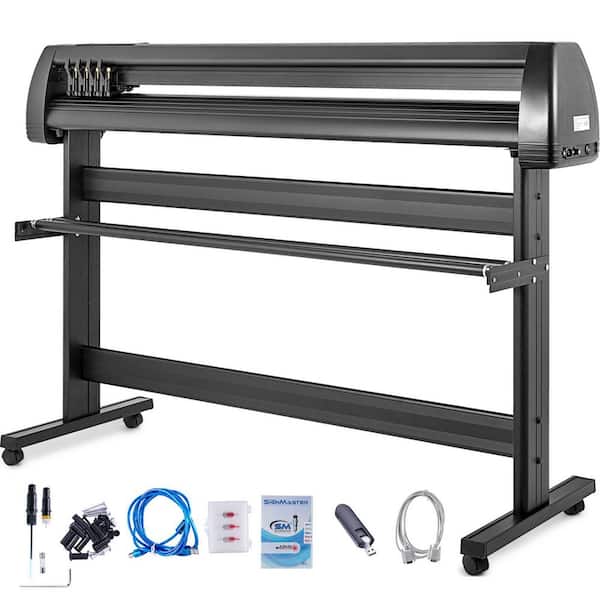 53 in. Vinyl Cutter Plotter Machine, 1350mm Paper Feed, Signmaster Software for Sign Making, Includes Stand (1350mm)