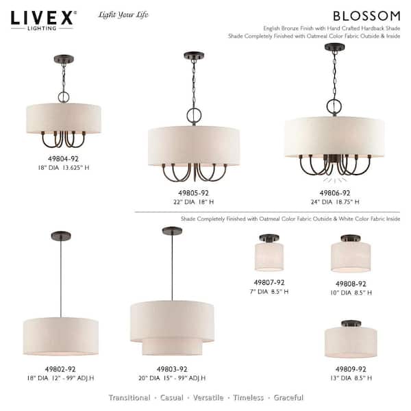 Livex Lighting - Blossom - 5 Light Pendant in New Traditional