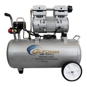 Ultra Quiet and Oil-Free 1.0 Hp 8.0 Gal. 120 PSI Aluminum Tank Electric Air Compressor with Auto Drain