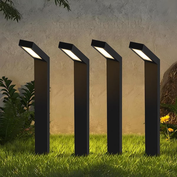 22. 5in. H Low Voltage Powder-coated Black Aluminum 24-Watt Equivalent LED Weather Resistant Path Light (4-Pack)