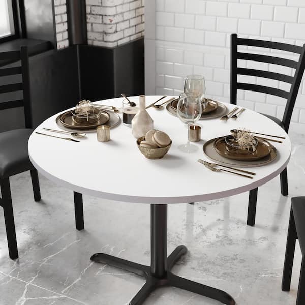 Carnegy Avenue 42 in. White Gray Round Table Top Only CGA XU 526030 WH HD The Home Depot
