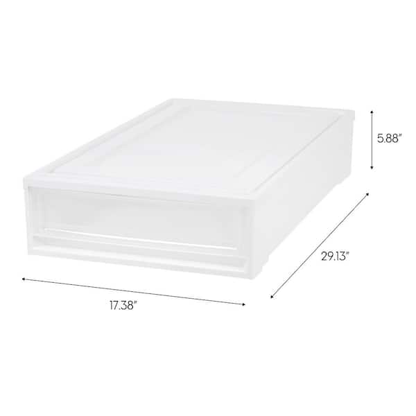 IRIS 15.75 in. x 9 in. White Medium Box Chest Drawer 129771 - The Home Depot