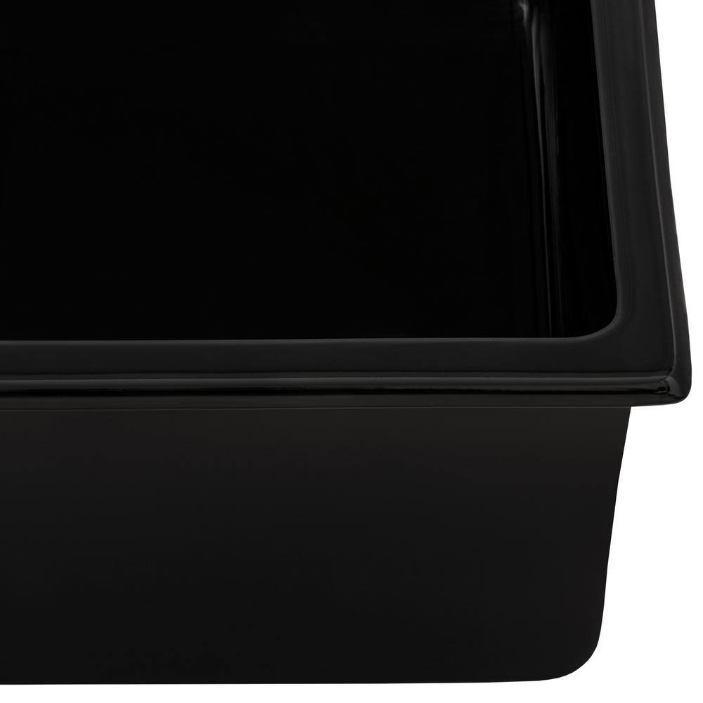 34-Inch Black Fireclay Drop-In Single Bowl Kitchen Sink