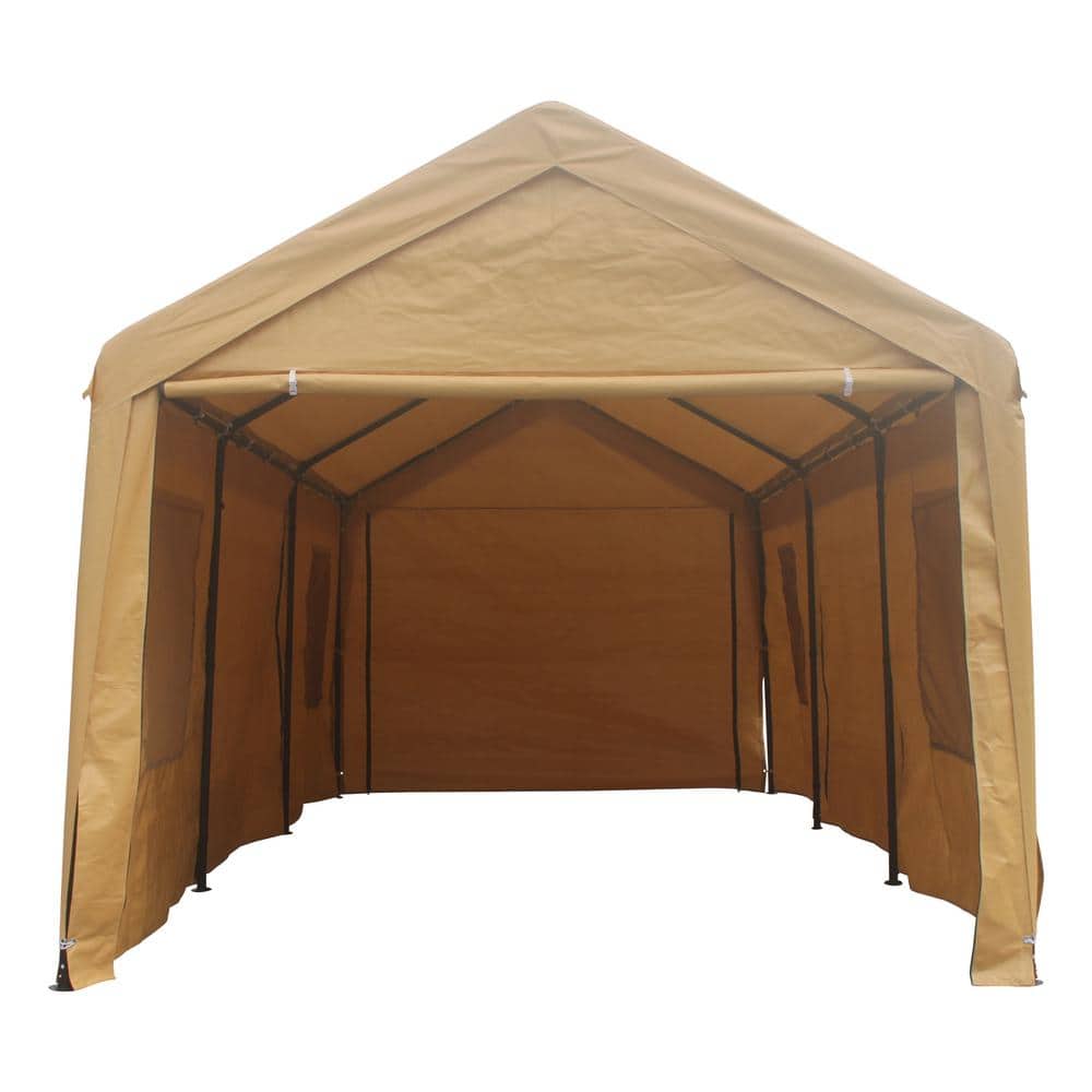 12 ft. W x 20 ft. D x 10 ft. H Heavy-Duty Outdoor Portable Garage w/Ventila