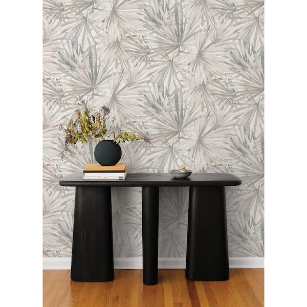 Corifa Cream Palm Leaf Wallpaper