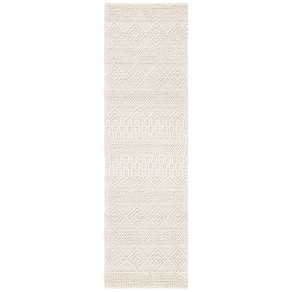Natura 2 ft. x 18 ft. Ivory Tribal Runner Rug