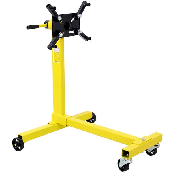1000 lbs. Capacity Engine Stand Hand Truck with 360° Rotating Head, Yellow