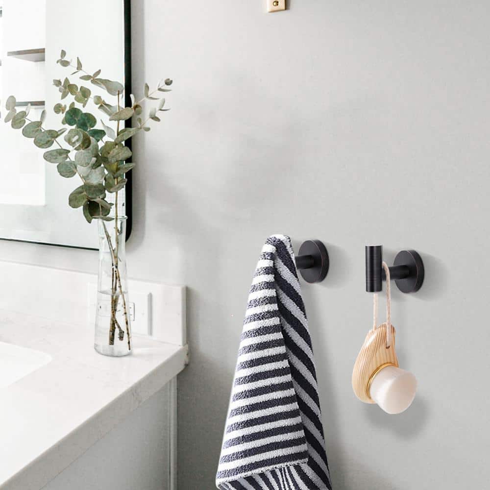 Oil Rubbed Bronze Wall Mounted J-Hook Set of 6