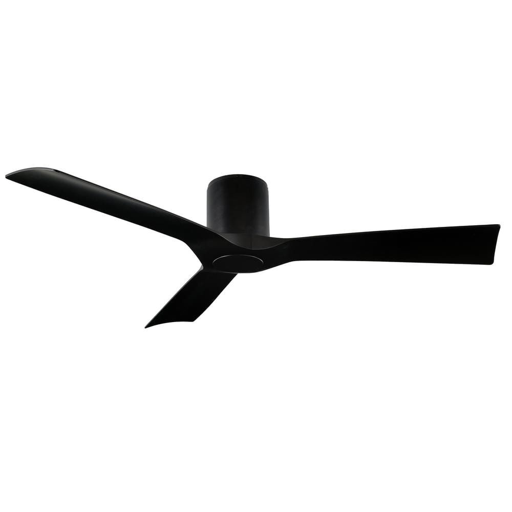 Modern Forms Aviator Indoor/Outdoor 3-Blade Smart Flush Mount Ceiling Fan  54 in. Matte Black LED Light Kit Adaptable with Remote FH-W1811-54-MB The  Home Depot