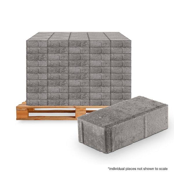 Holland 7.87 in. L x 3.94 in. W x 2.36 in. H 60 mm Antique Grey Concrete Paver(480 pcs/103 sq. ft. /Pallet)