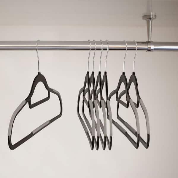 Space Saving Collection Plastic Non-Slip Standard Hanger for Suit/Coat (Set of 100) California Closets Gray 50
