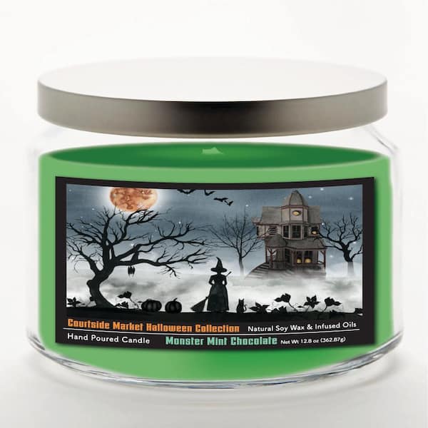 Harvest Moon Collection I 14 oz Candle Glass Jar with Brushed Silver Metal Lid
