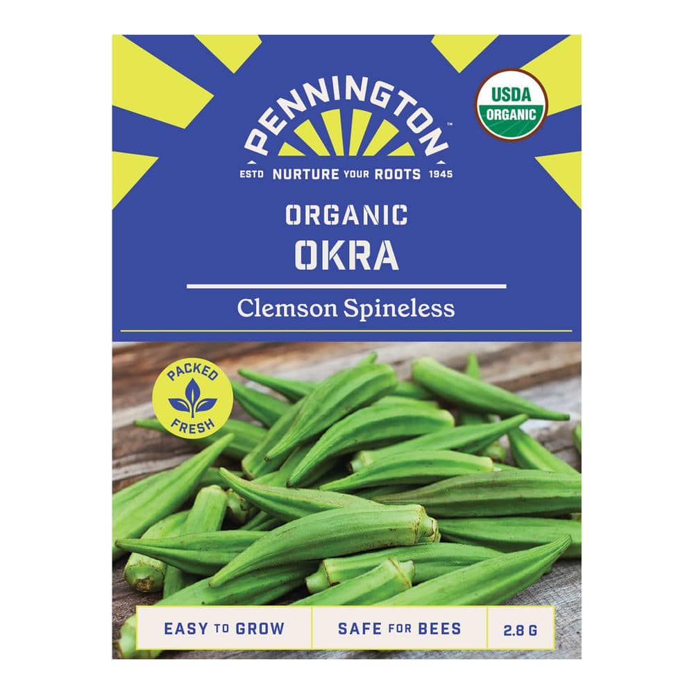 Pennington Organic Okra Clemson Spineless Fruit Seed 1404 The Home Depot