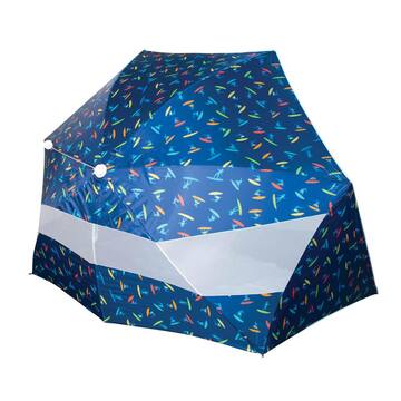 Rio 8 ft. Pop-Up Beach Shelter with Surfer Print in Blue BH301-202-1