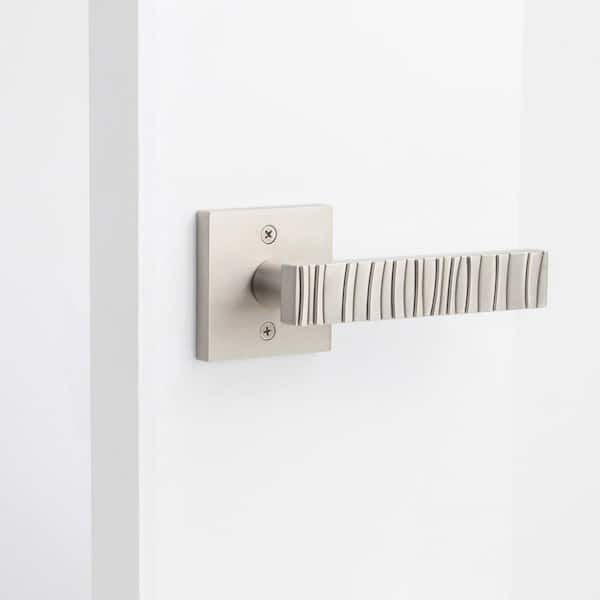 Groove Satin Nickel Double Dummy Modern Door Lever