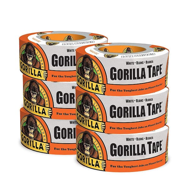 Gorilla 6010002 Duct Tape, 10 Yard 1.88 Inch White: Duct Tapes Short Rolls  To 25 Yards (052427601001-1)