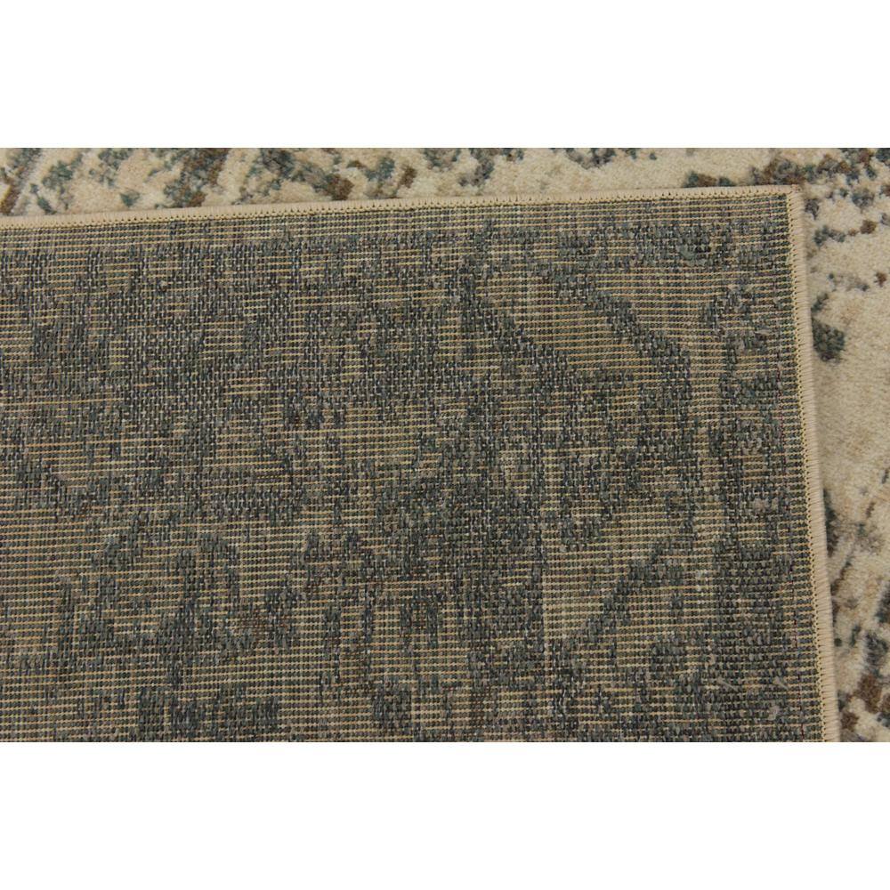 Gray Abstract 9' x 12' Synthetic Rectangular Area Rug