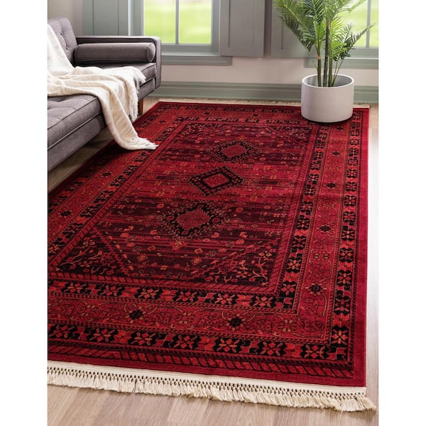 Tekke Lincoln Red 7' 0 x 10' 0 Area Rug