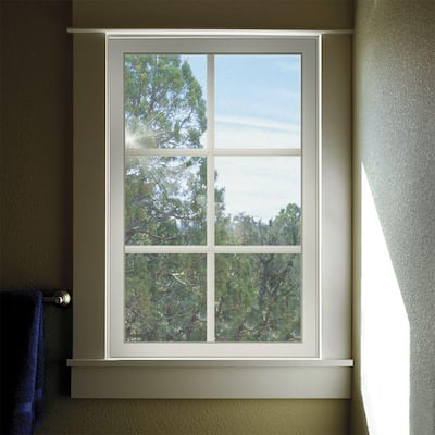 23.5 in. x 29.5 in. V-2500 Series Desert Sand Vinyl Fixed Picture Window with Colonial Grids/Grilles