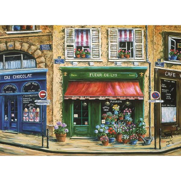 Morgan Home MHF Home French Cafe Multi-Colored 18 in. W x 13 in. L Polypropylene Placemat Set (4-Pack)