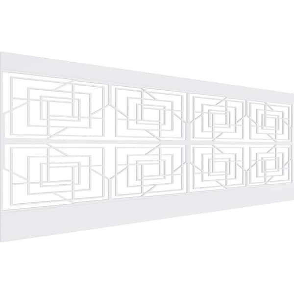 Ekena Millwork 36 in. H x 94-1/2 in. W 23.64 sq. ft. Norwood PVC ...