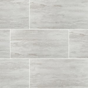 MSI Nyon Gray 12 in. x 24 in. Polished Porcelain Floor and Wall Tile ...