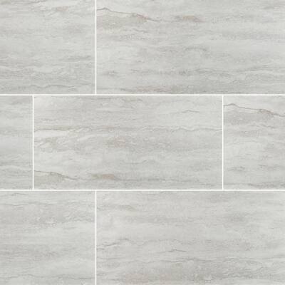 MSI Nyon Gray Bullnose 3 in. x 24 in. Glossy Porcelain Wall Tile (20 ...