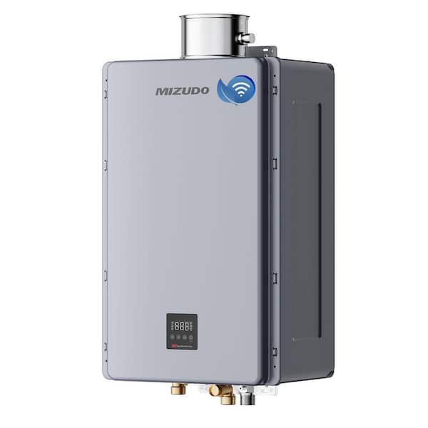 Natural Gas Instant Hot Tankless Water Heater 199000 BTU, Max 10.3 GPM, Indoor 120V Wi-Fi Enabled, CSA Certified, Gray