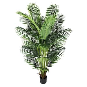 72 .83 in. Artificial Palm Plant in Black Plastic Pot