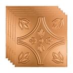 Traditional #5 2 ft. x 2 ft. Polished Copper Lay-In Vinyl Ceiling Tile (20 sq. ft.)