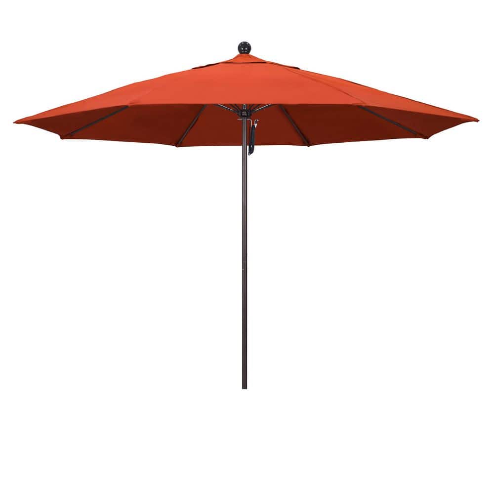 11 ft. Bronze Aluminum Market Patio Umbrella with Fiberglass Ribs Pulley Lift in Sunset Olefin price history on PriceWatchPro