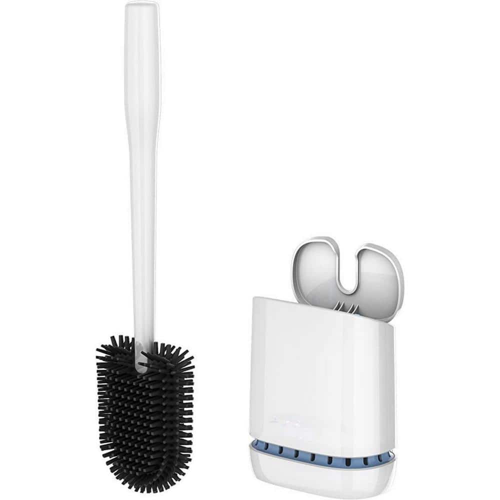ToiletTree Modern Deluxe Freestanding Bathroom Cleaning Tools (Stainless  Steel, Silicone Brush 2 Pack)