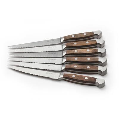 Curtis Lloyd Forged Stainless Steel 6-Piece Steak Knife Set, 5in Blade