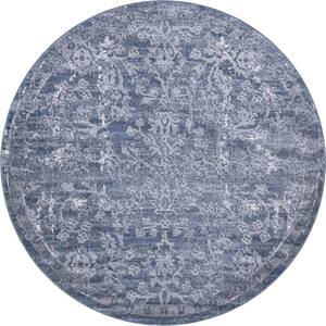 Portland Albany Blue 7 ft. x 7 ft. Round Area Rug