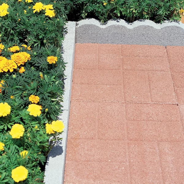 Pavestone 12 in. x 2 in. x 5.25 in. Straight Scallop Pewter Pavestone 12 in. x 2 in. x 5.25 in. Straight Scallop Pewter