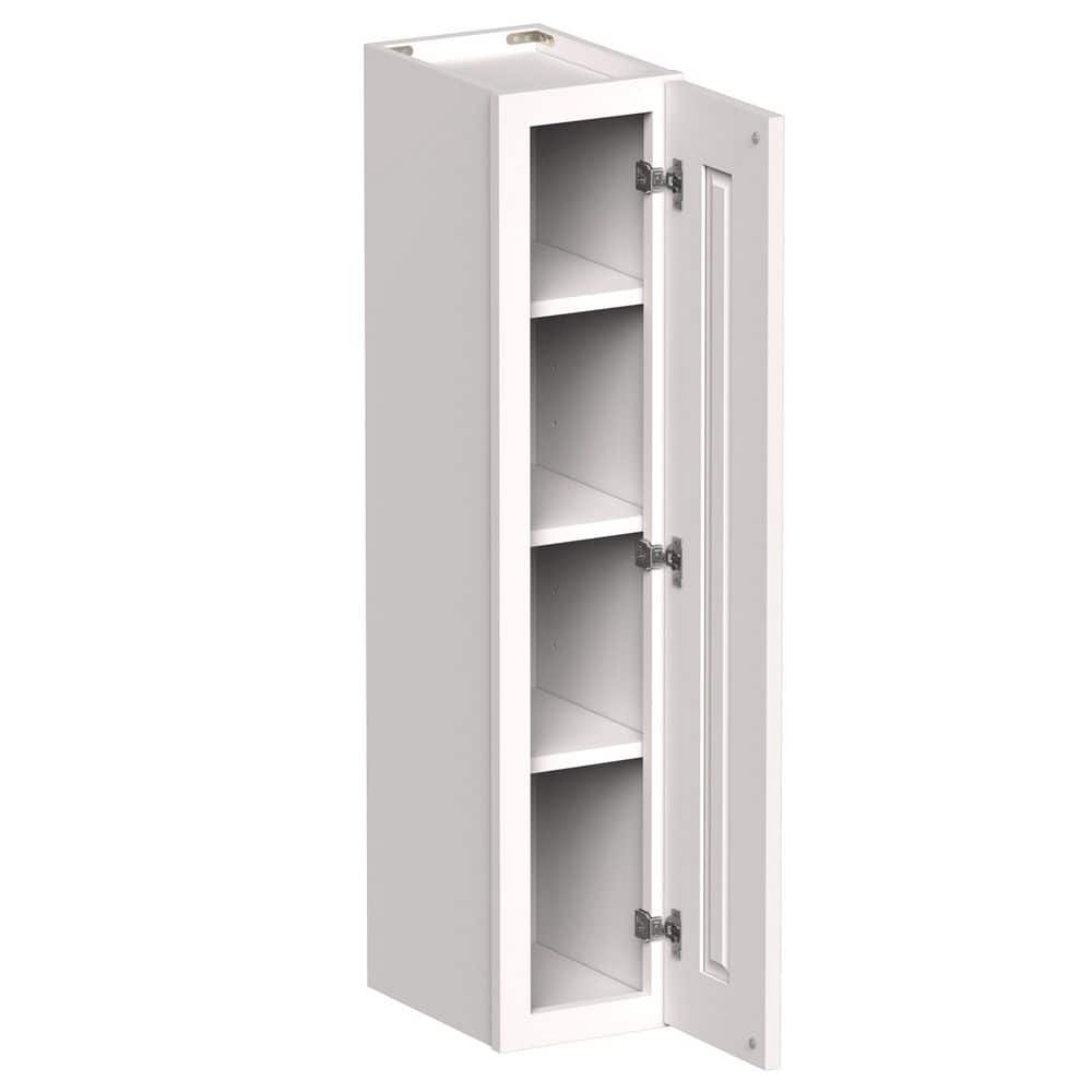 9 in. W x 12 in. D x 42 in. H HDF Ready to Assemble Standard Wall Cabinet Kitchen Cabinet in White w/ 1 Door 3 Shelves price history on PriceWatchPro