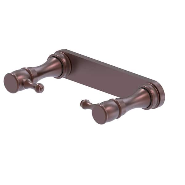 Allied Brass Traditional Style Rollerless Wall Mounted Toilet Paper Holder in Antique Copper