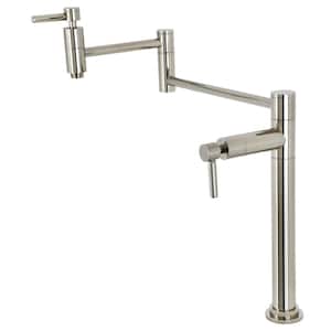 Concord Deck Mount Pot Filler Faucet in Polished Nickel
