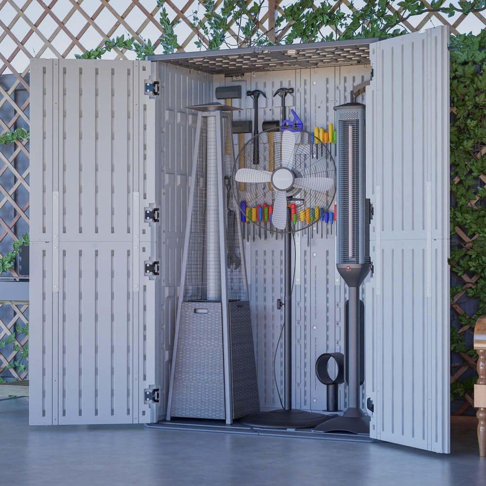 52 in. W x 30 in. D x 74 in. H Outdoor Storage Cabinet, Rust Proof