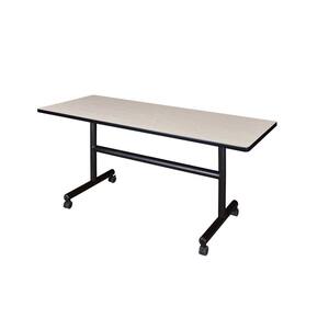 Kobe Maple 60 in. W x 24 in. D Flip Top Mobile Training Table