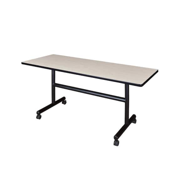 Regency Kobe Maple 60 in. W x 24 in. D Flip Top Mobile Training Table ...