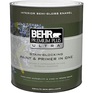 1 qt. Medium Base Extra Durable Semi-Gloss Enamel Interior Paint & Primer