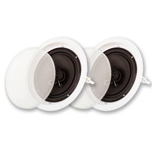 e-audio White Home Theatre Conference 5.25" 2-Way Ceiling Speakers PAIR  #B409A 