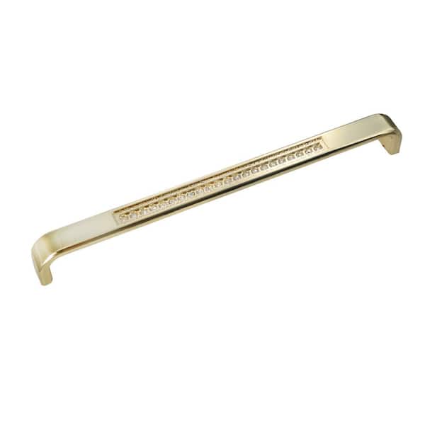 Utopia Alley Gleam II Polished Gold Cabinet Center-to-Center Pull, 7 1/2" Center-to-Center