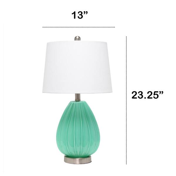 23 25 In Pleated Table Lamp With White, Small Table Lamp With Pleated Shade