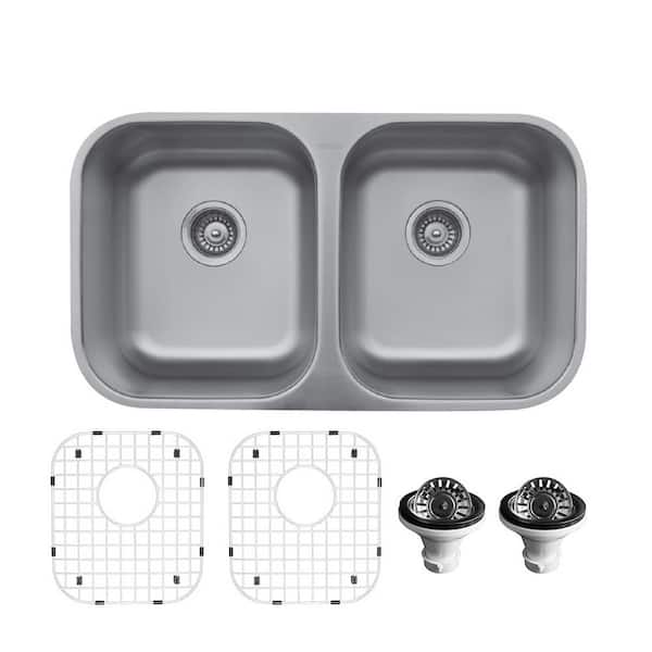 Karran 16-Gauge Stainless Steel 25 in. Single Bowl Drop-In Kitchen Sink  with Grid and Basket Strainer EL-30-PK1 - The Home Depot