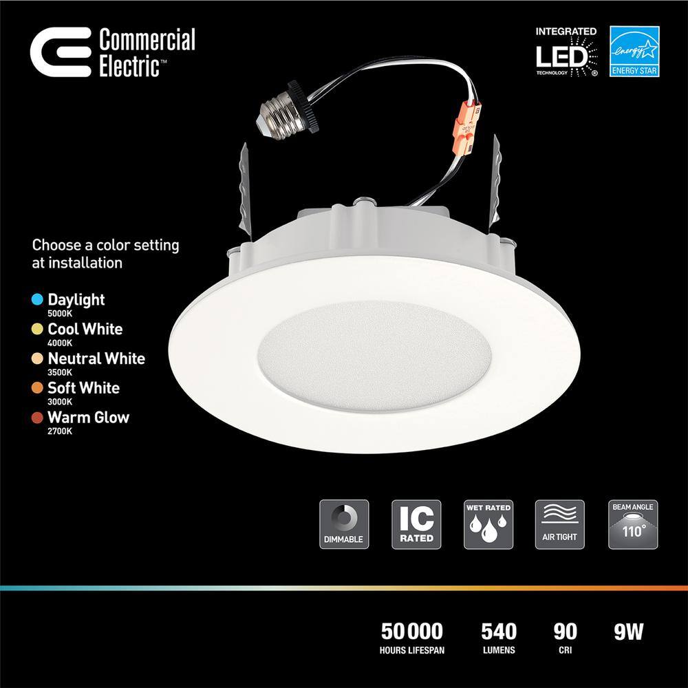 4-Inch White Ultra-Thin Dimmable LED Recessed Light